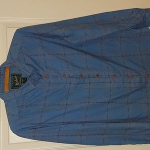 Woolrich Brookhaven Blue Long Sleeve Plaid Button Down Small
